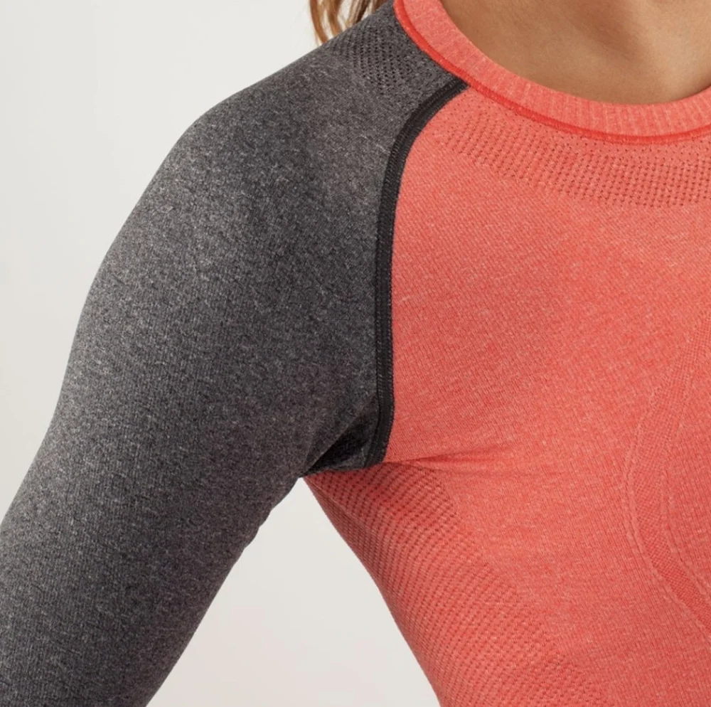 Lululemon Run: Swiftly Tech Long Sleeve Love Red / Deep Coal 8 - Picture 6 of 16